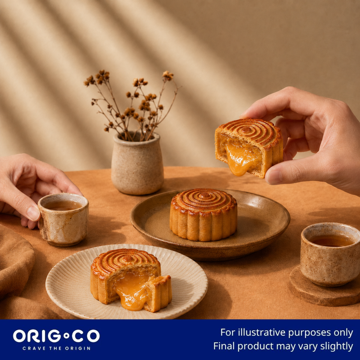 [Buy 3 Get 1 Free] ORIG.CO - Lava Custard Pineapple Mooncake (2pcs) [PREORDER]