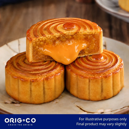 [Buy 3 Get 1 Free] ORIG.CO - Lava Custard Pineapple Mooncake (2pcs) [PREORDER]