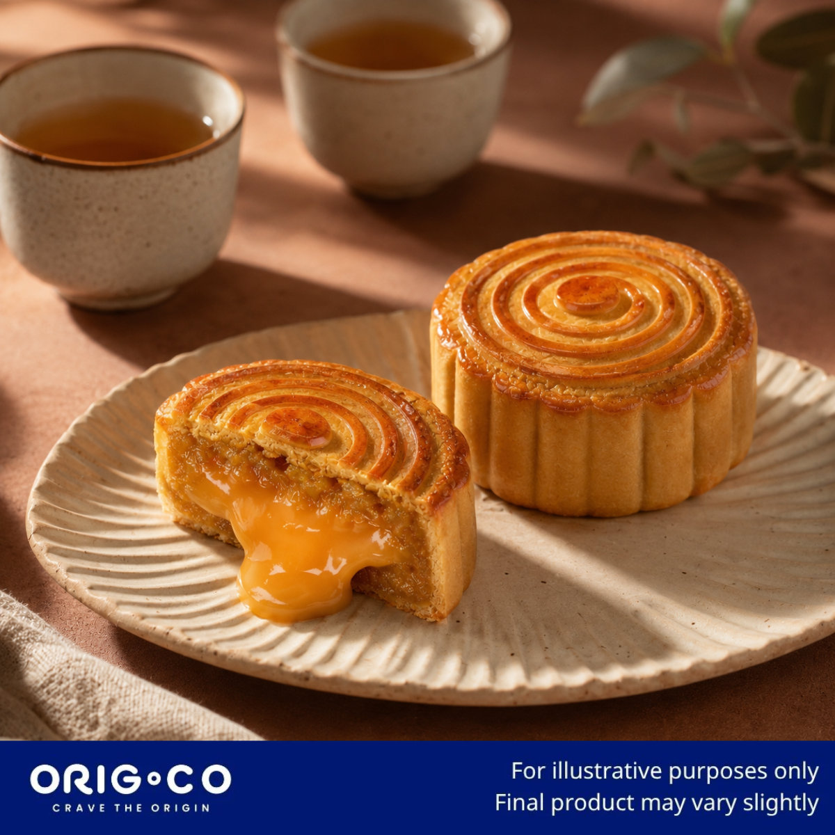 [Buy 3 Get 1 Free] ORIG.CO - Lava Custard Pineapple Mooncake (2pcs) [PREORDER]