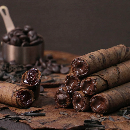 Hiwalk - 70% Dark Chocolate Filled Extra Thick Egg Rolls (8 rolls in a box)