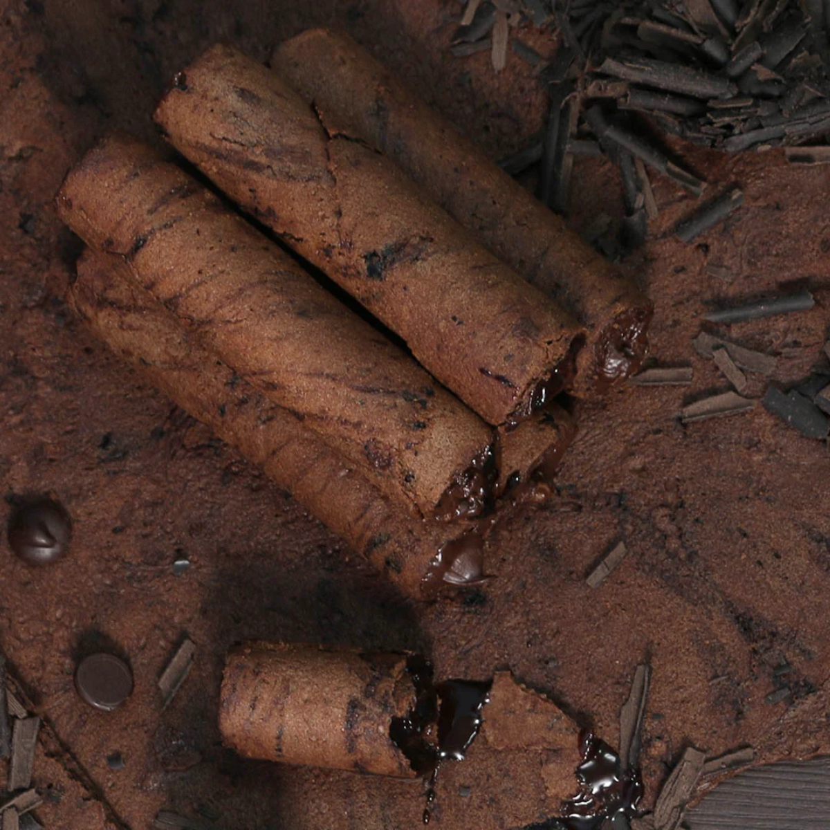 Hiwalk - 70% Dark Chocolate Filled Extra Thick Egg Rolls (8 rolls in a box)