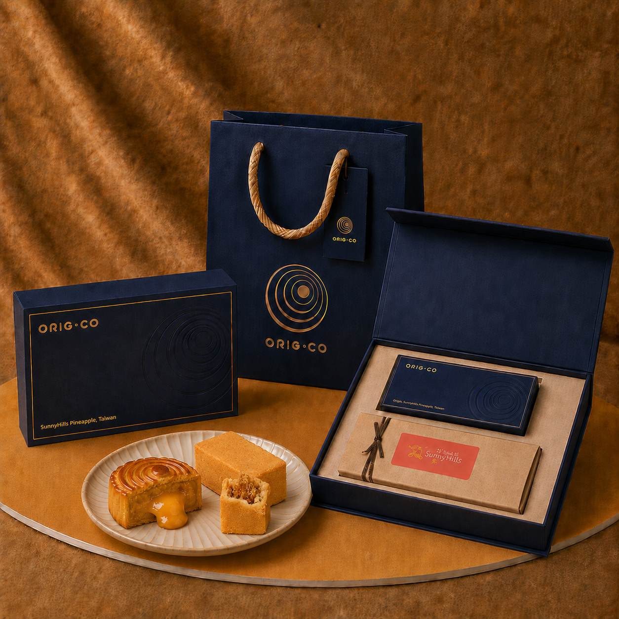[Buy 3 Get 1 Free] ORIG.CO - Lucky 7 Mid-Autumn Gift Set (2pcs Lava Mooncake + 5pcs SunnyHills Pineapple Cake) [PREORDER]
