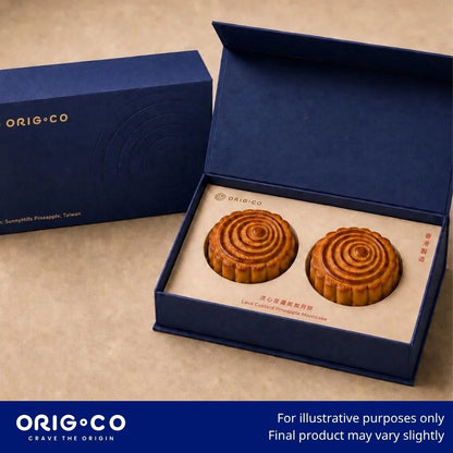 ORIG.CO - Lava Custard Pineapple Mooncake (2pcs) - Made with SunnyHills Pineapple [PREORDER]