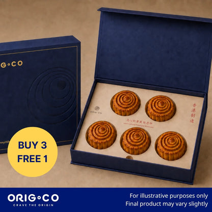 [Buy 3 Get 1 Free] ORIG.CO - Lava Custard Pineapple Mooncake Mid-Autumn Gift Set (5pcs)