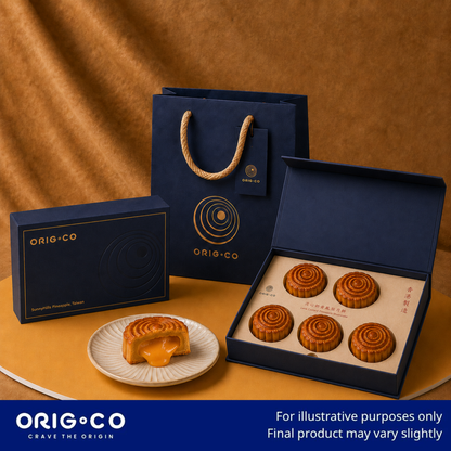 ORIG.CO - Lava Custard Pineapple Mooncake Mid-Autumn Gift Set (5pcs) - Made with SunnyHills Pineapple [PREORDER]