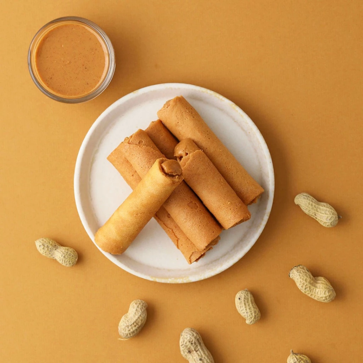 Hiwalk - Peanuts Filled Extra Thick Egg Rolls (4 packs/ 8 rolls in a box)